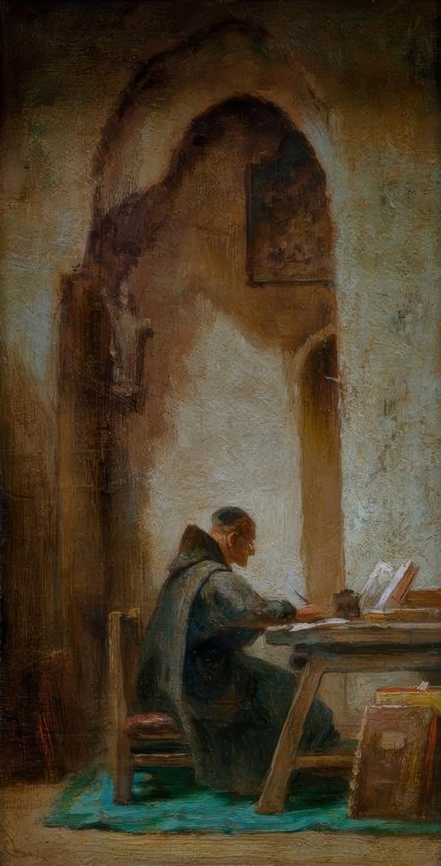 Studentský mnich od Carl Spitzweg