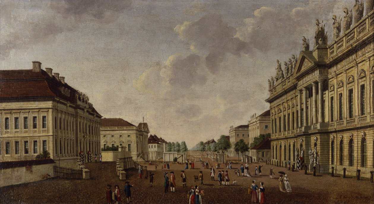 Pohled na zbrojnici a ulici Unter den Linden, 1786 od Carl Traugott Fechhelm