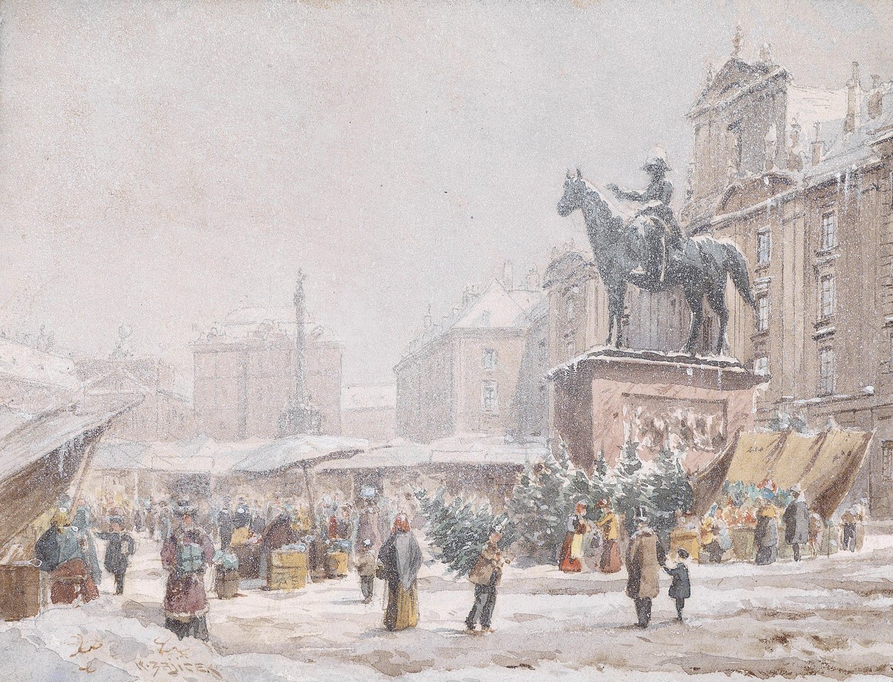 Christkindlmarkt Am Hof od Carl Wenzel Zajicek