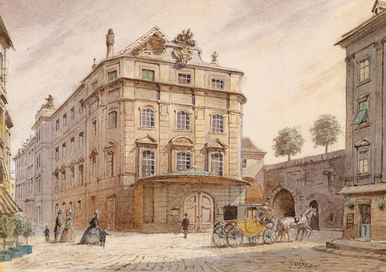 Divadlo Karntnertortheater ve Vídni od Carl Wenzel Zajicek