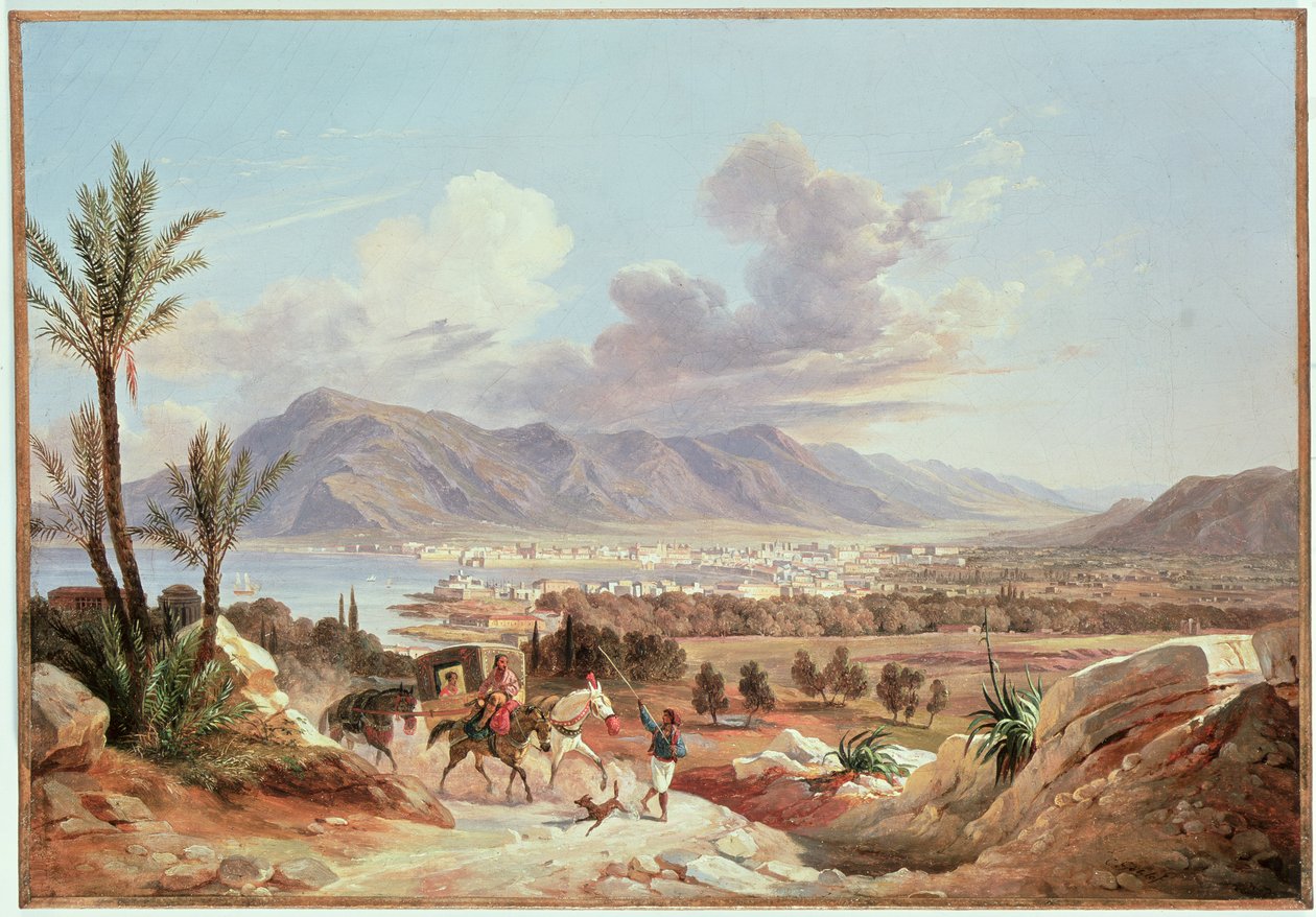 Palermo z Belmonte, kolem roku 1831 od Carl Wilhelm Goetzloff