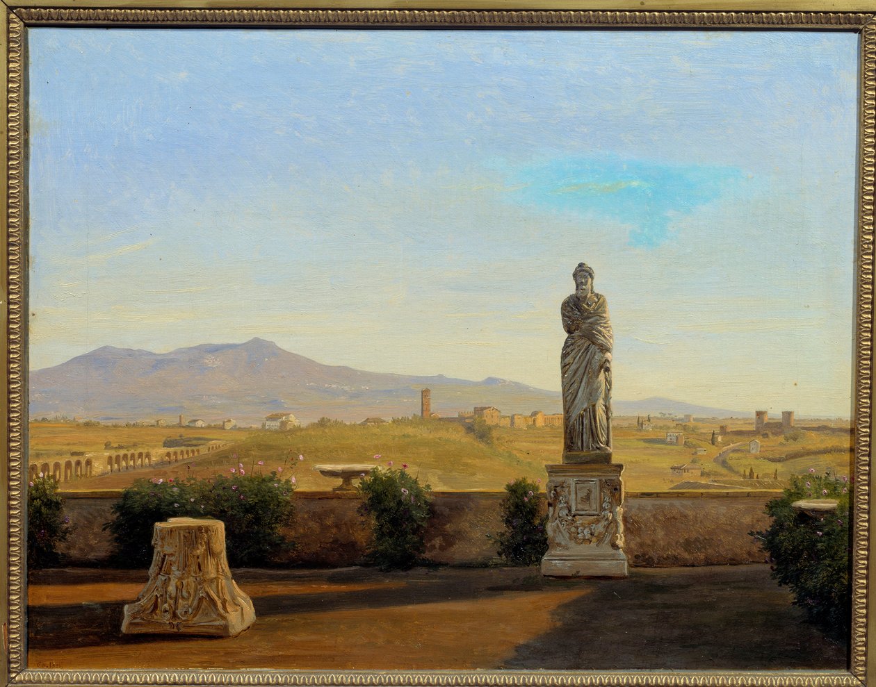 Panorama z Villa Mattei. Obraz Carl Christian Constantin Hansen (1804-1880) od Carl Christian Constantin Hansen