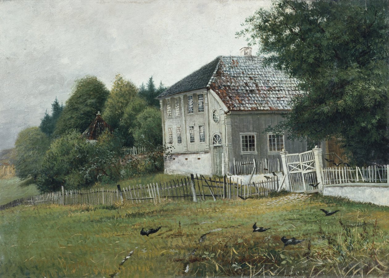 Dům veřejného notáře v Drøbak (olej na plátně) od Carl Edvard Diriks