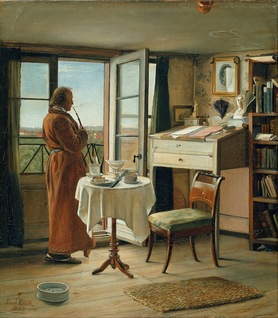 Herec Kristian Mantzius ve své pracovně od Carl Heinrich Bloch