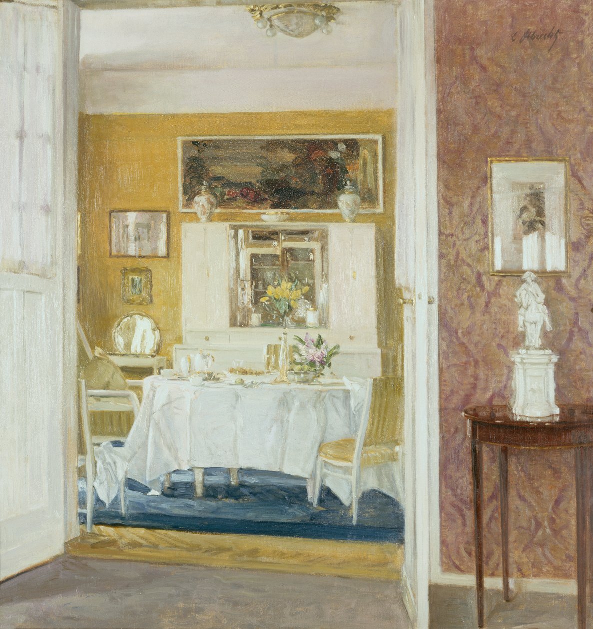 Snídaňová místnost (olej na plátně) od Carl Albrecht