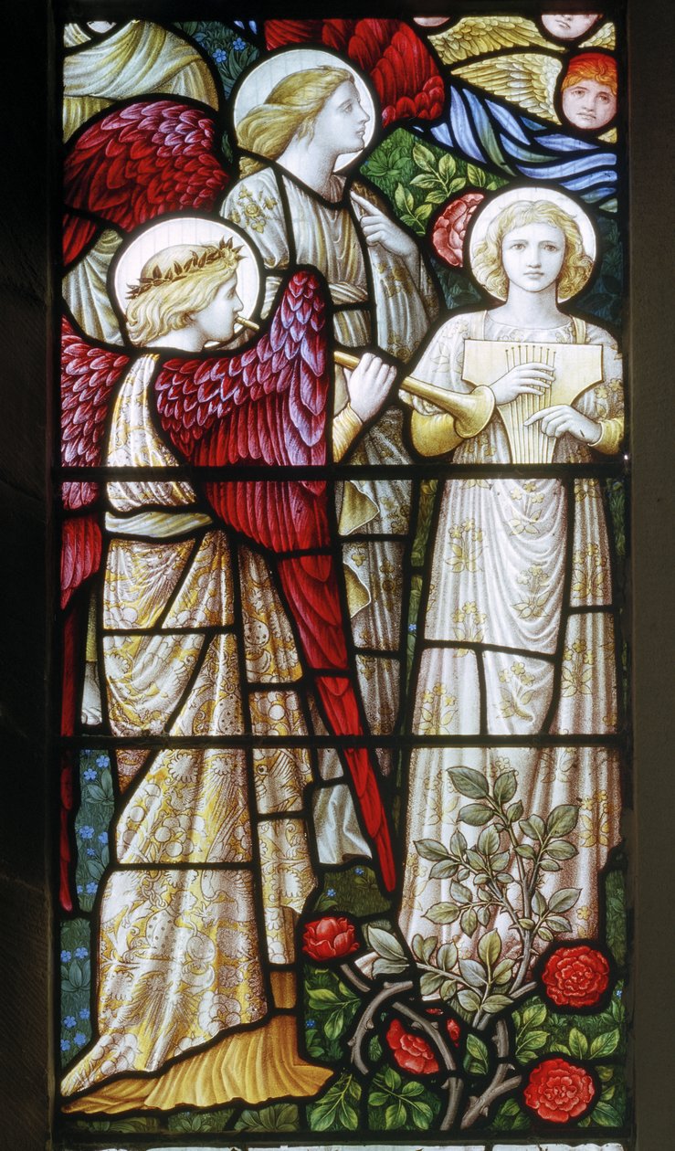 Llantysilio, St Tysilio, Shrigley & Hunt (1873-1982), Carl Almquist, Angel Musicians, 1890 od Carl Almquist