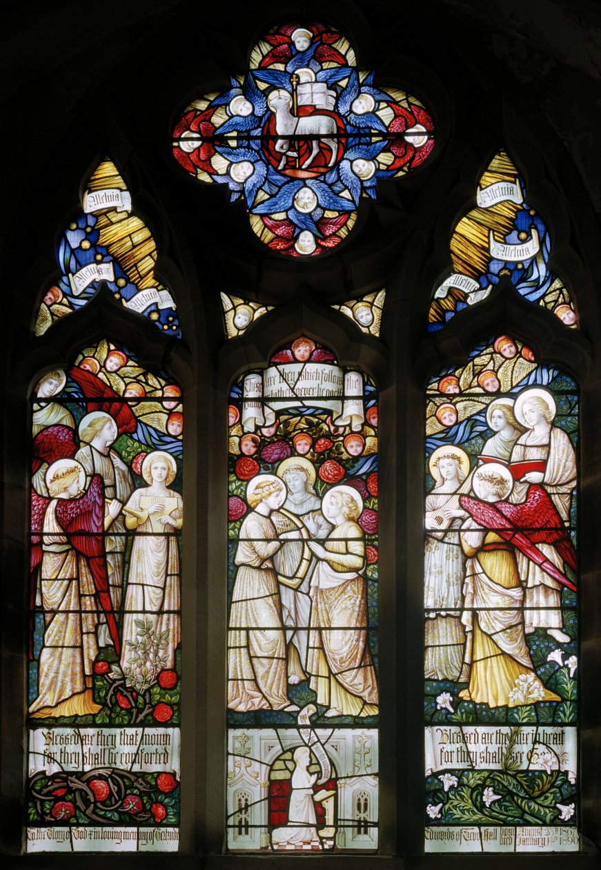 Llantysilio, St Tysilio, Shrigley & Hunt (1873-1982), Carl Almquist, Angelic Chorus, 1890 od Carl Almquist
