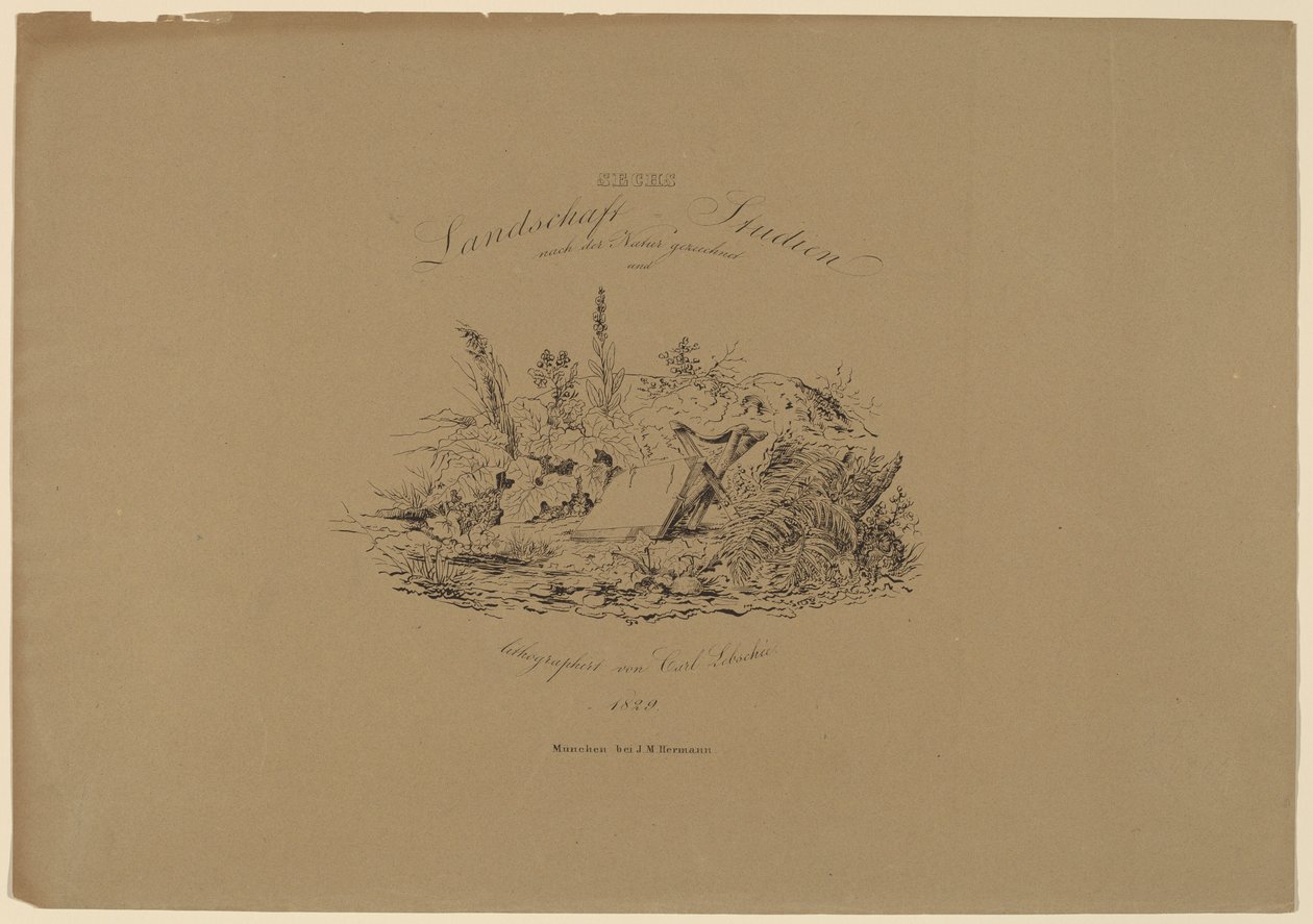 Šest krajinářských studií z přírody od Carl August Lebschee