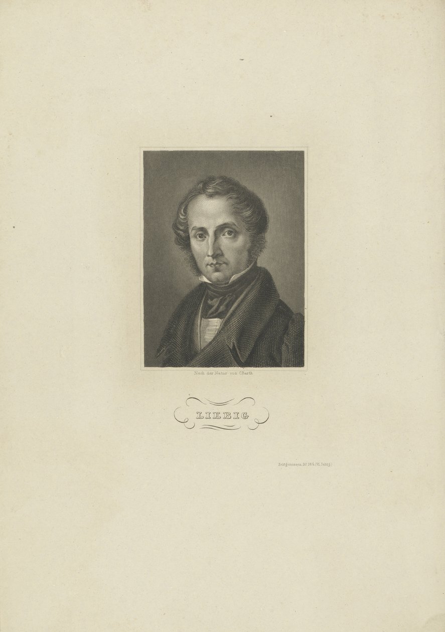 Portrét chemika Justuse von Liebiga, c. 1840 od Carl Barth