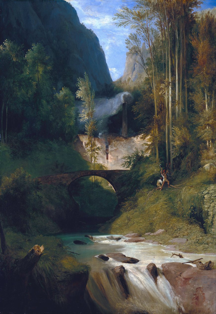 Soutěska poblíž Amalfi, 1831 od Carl Blechen