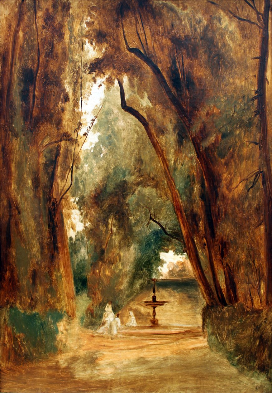 Park Villa Borghese od Carl Blechen
