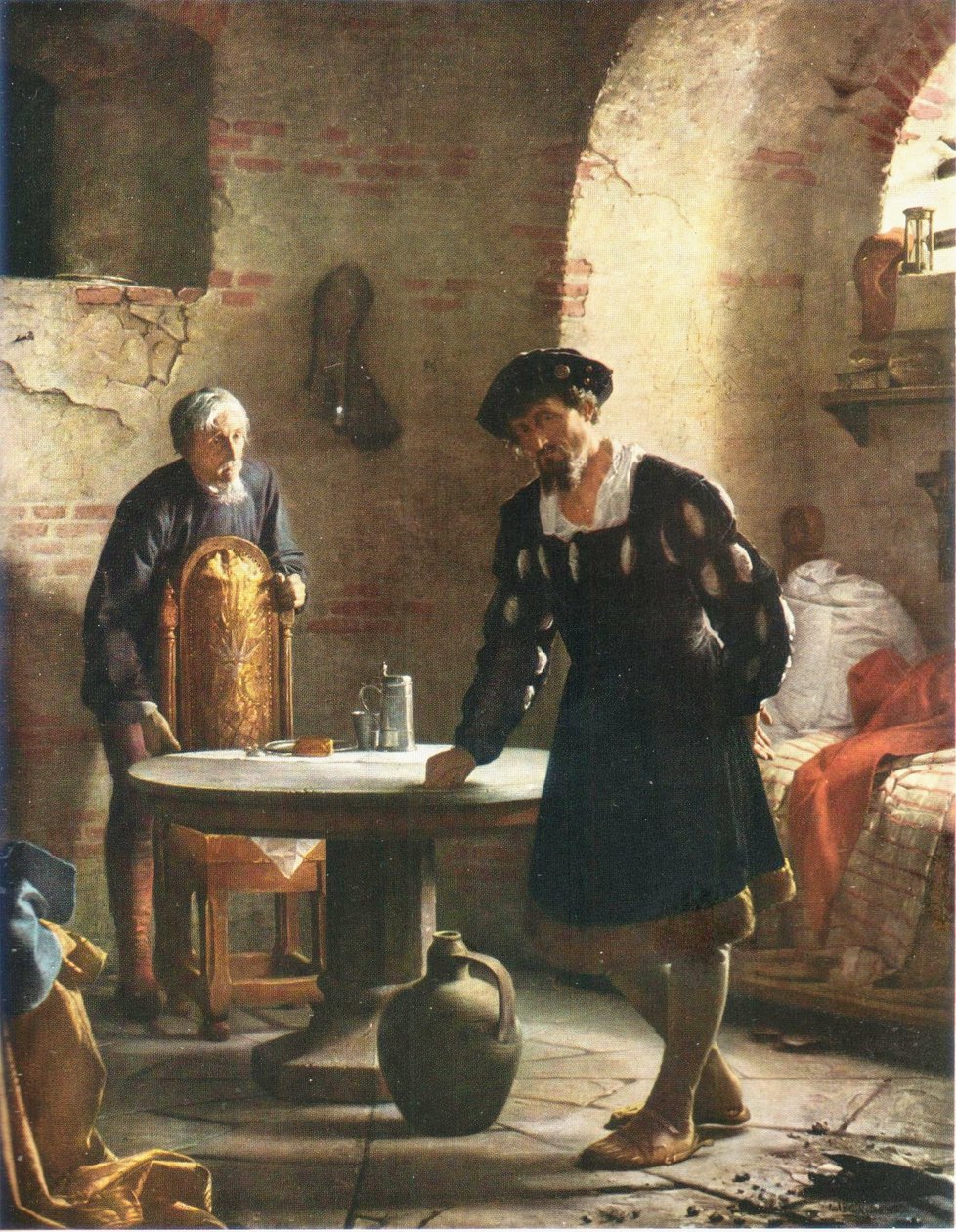 Dánsky: Kristián II. uvězněn ve věži na hradě Sønderborg Kristián II. uvězněn ve věži na hradě Sønderborg od Carl Bloch