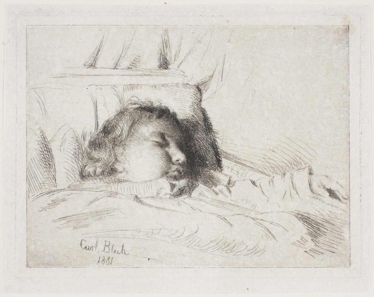 Spící dítě od Carl Bloch