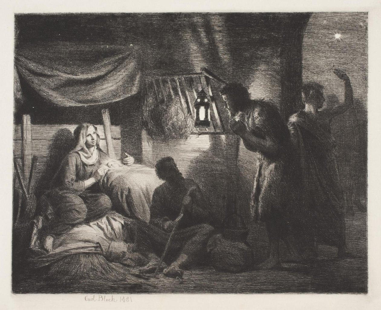 Klanění pastýřů od Carl Bloch