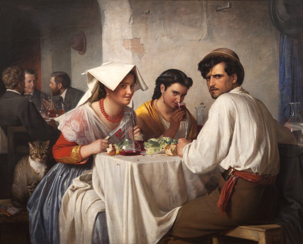V římské Osterii od Carl Bloch
