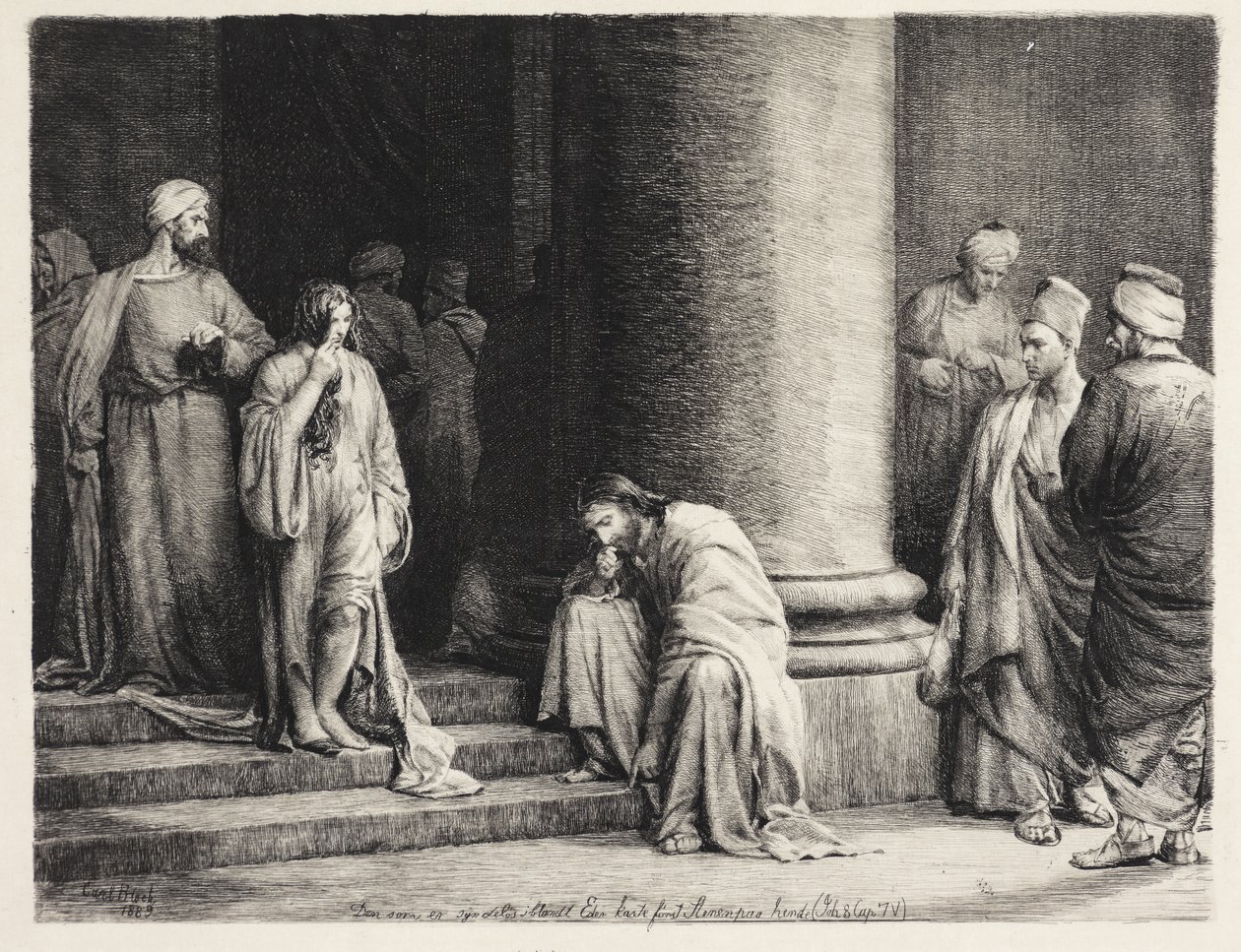 Kristus a hříšník od Carl Bloch