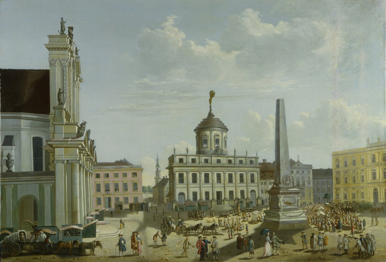 Pohled na radnici, 1772 od Carl Christian Baron