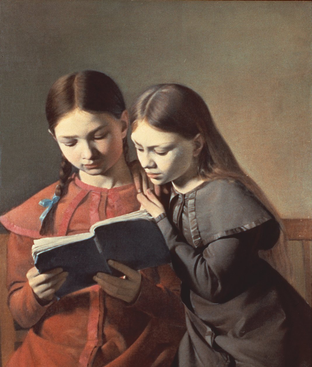 Umělcovy sestry Signe a Henriette při čtení knihy, 1826 od Carl Christian Constantin Hansen