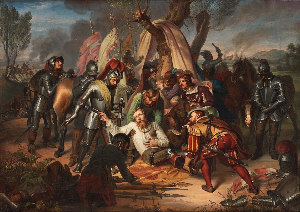 Maurice, saský kurfiřt v bitvě u Sievershausen, 1553, 1837. od Carl Christian Vogel von Vogelstein
