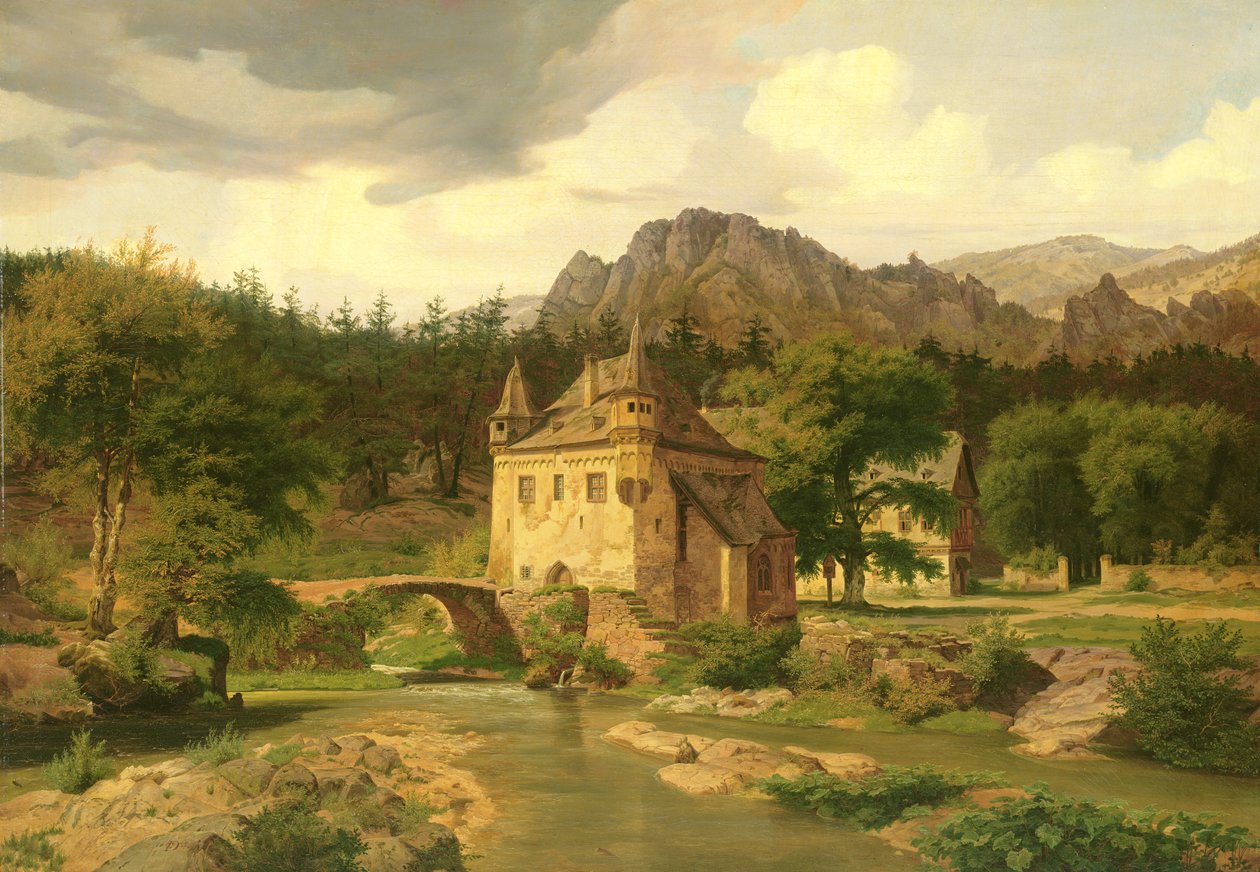 Hrad v horách, 1835 od Carl Dahl