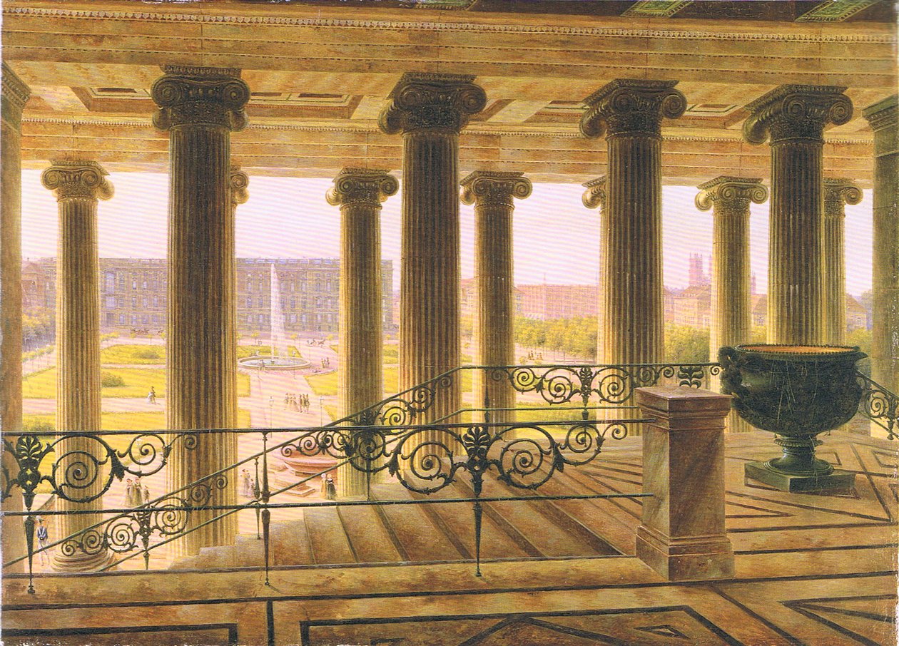 pohled z nového muzea na letohrádek a královský palác v Berlíně od Carl Daniel Freydanck