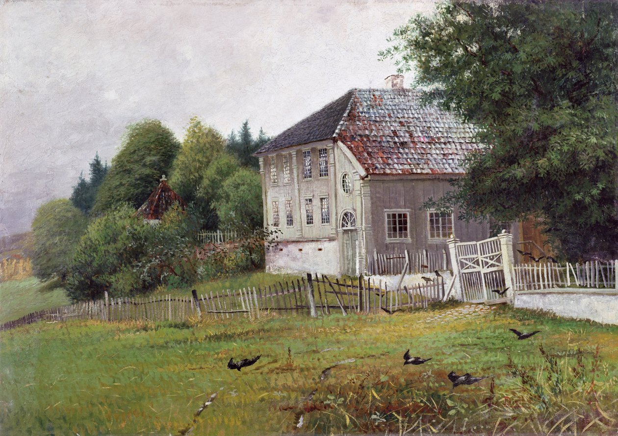 Dům veřejného notáře, Drobak (olej na plátně) od Carl Edvard Diriks
