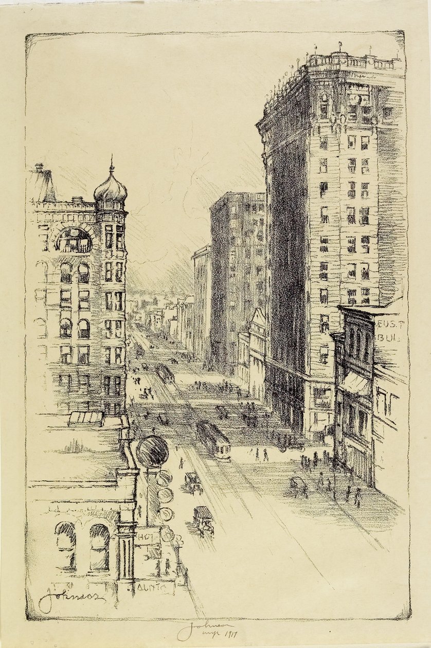 Hennepin Avenue pod Šestou ulicí od Carl Edward Johnson