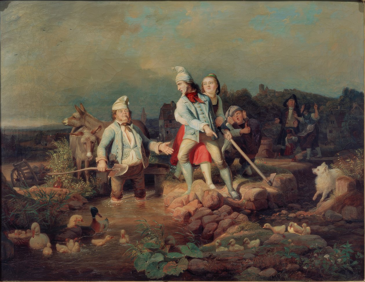Hádající se mlynáři od Carl Engel von Rabenau