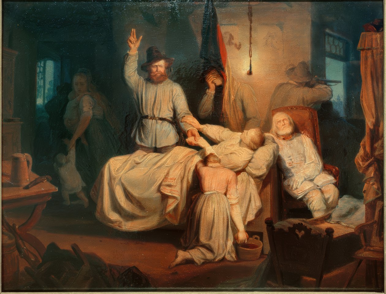 Smrt bojovníka za svobodu v roce 1848 od Carl Engel von Rabenau