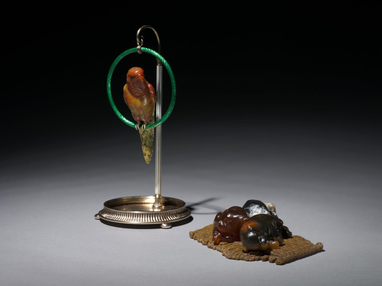 Štěňata na podložce, konec 19. století - začátek 19. století od Carl Fabergé
