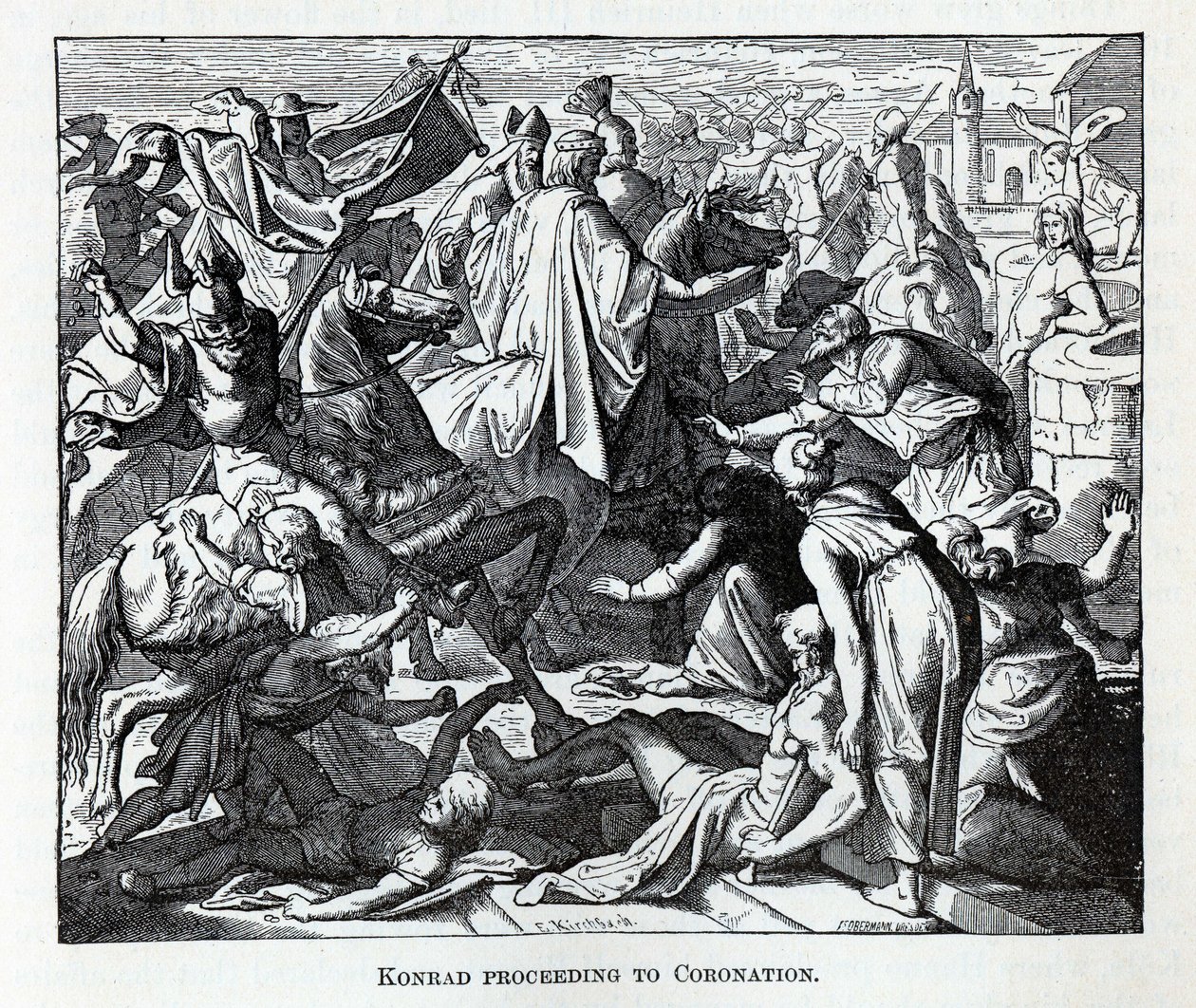 Konrad pokračuje ke korunovaci, 1882 od Carl Ferdinand Obermann