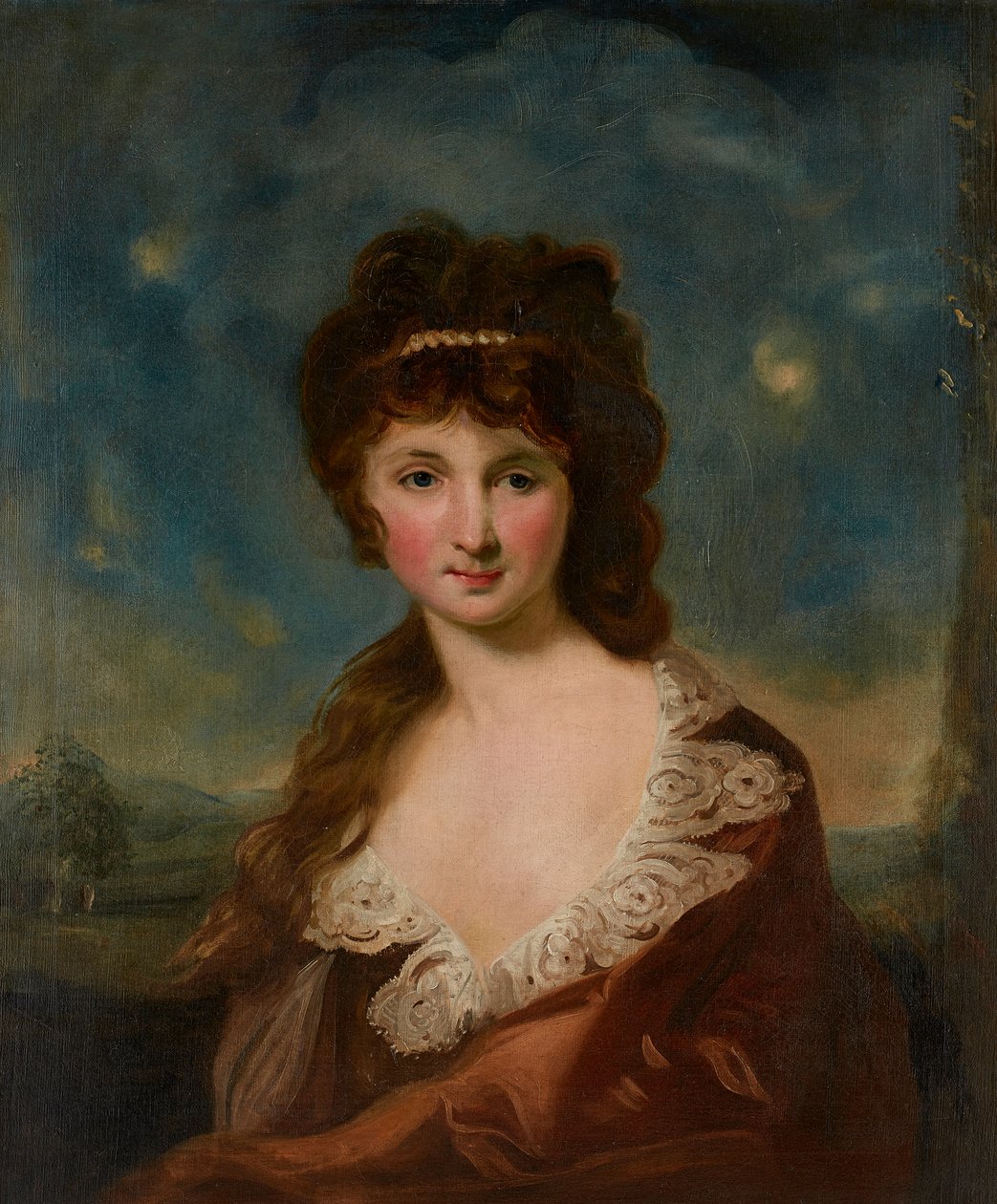 Portrét dámy, která se stala Harriet Rochfortovou (1758-1854) podle štítku na rubu (olej na plátně) od Carl Frederick von Breda