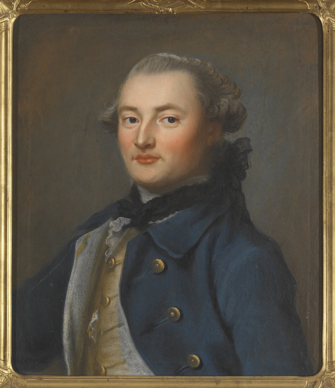 Hrabě Georg Magnus Sprengtporten, homme politique suedois, finlandais et russe - Portrét hraběte Georga Magnuse Sprengtporten (1740-1819), Brander, Carl Fredrich (1705-1779). Olej na plátně, 2. polovina 18. stol.. Rozměry: 60x50 cm. národní hudba od Carl Fredrich Brander