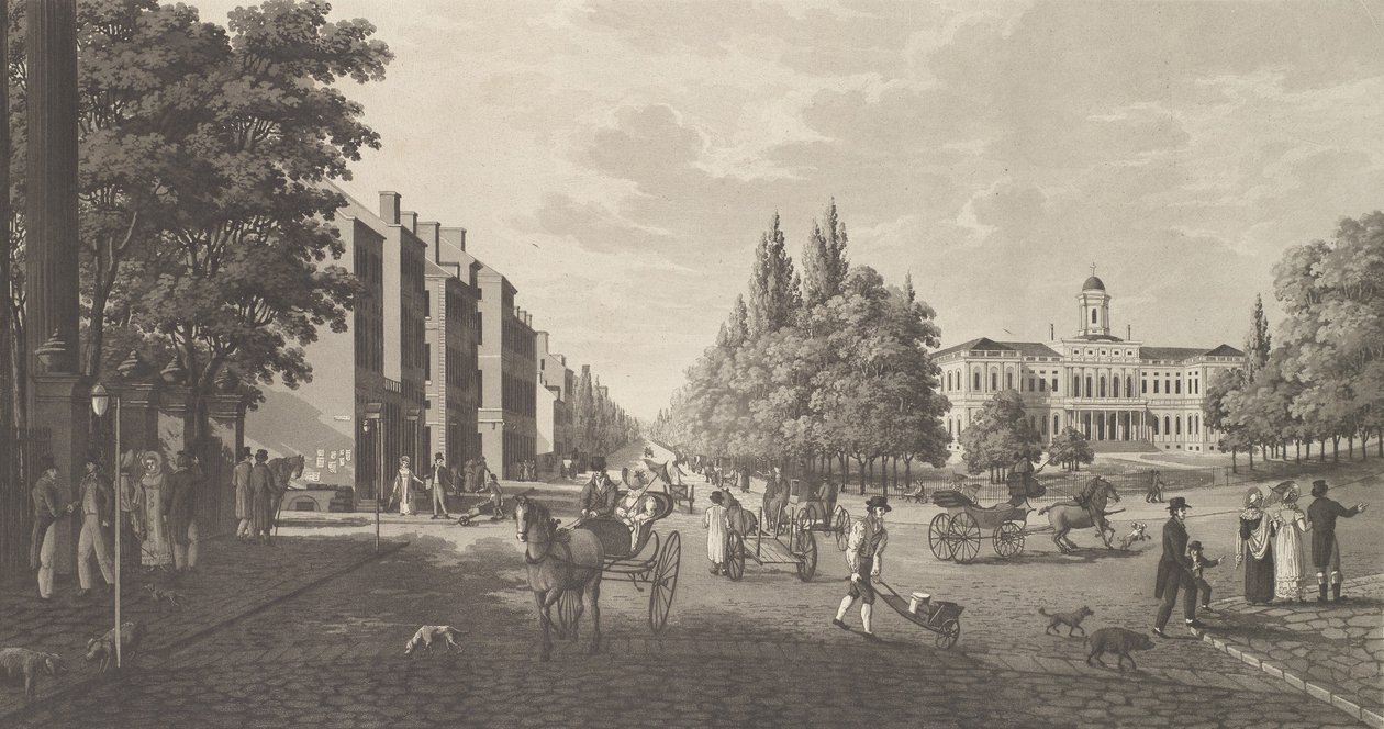 Broadway a radnice v New Yorku Broadway a radnice v New Yorku, 1824. od Carl Fredrik Akrell