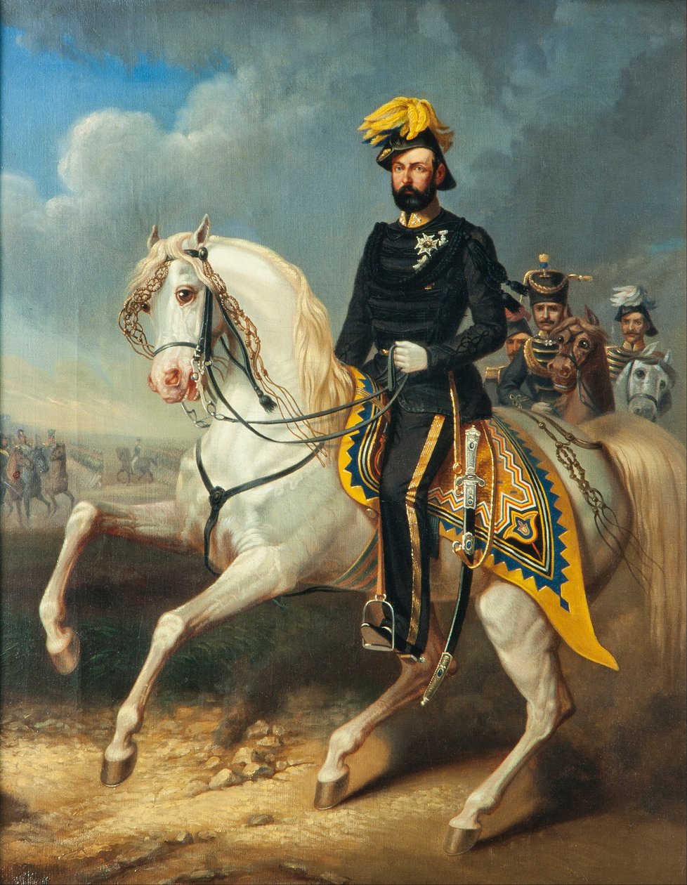 Karel XV, švédský a norský král 1860-1872 od Carl Fredrik Kiörboe