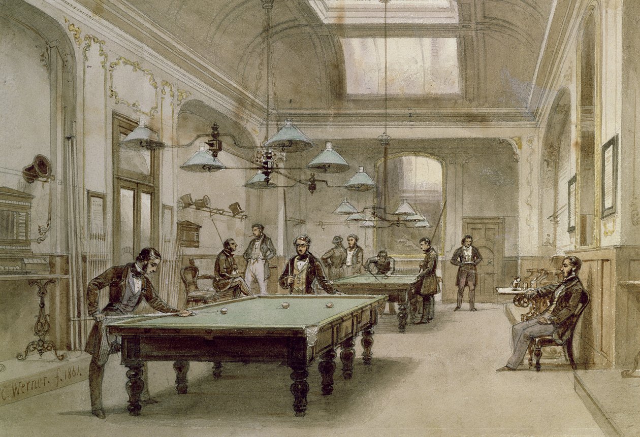 Billiard Room, 1861 od Carl Friedrich Heinrich Werner