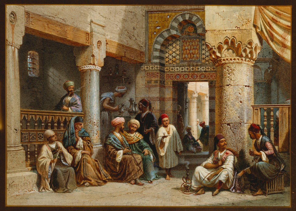 Arabské postavy v kavárně, 1870 od Carl Friedrich Heinrich Werner