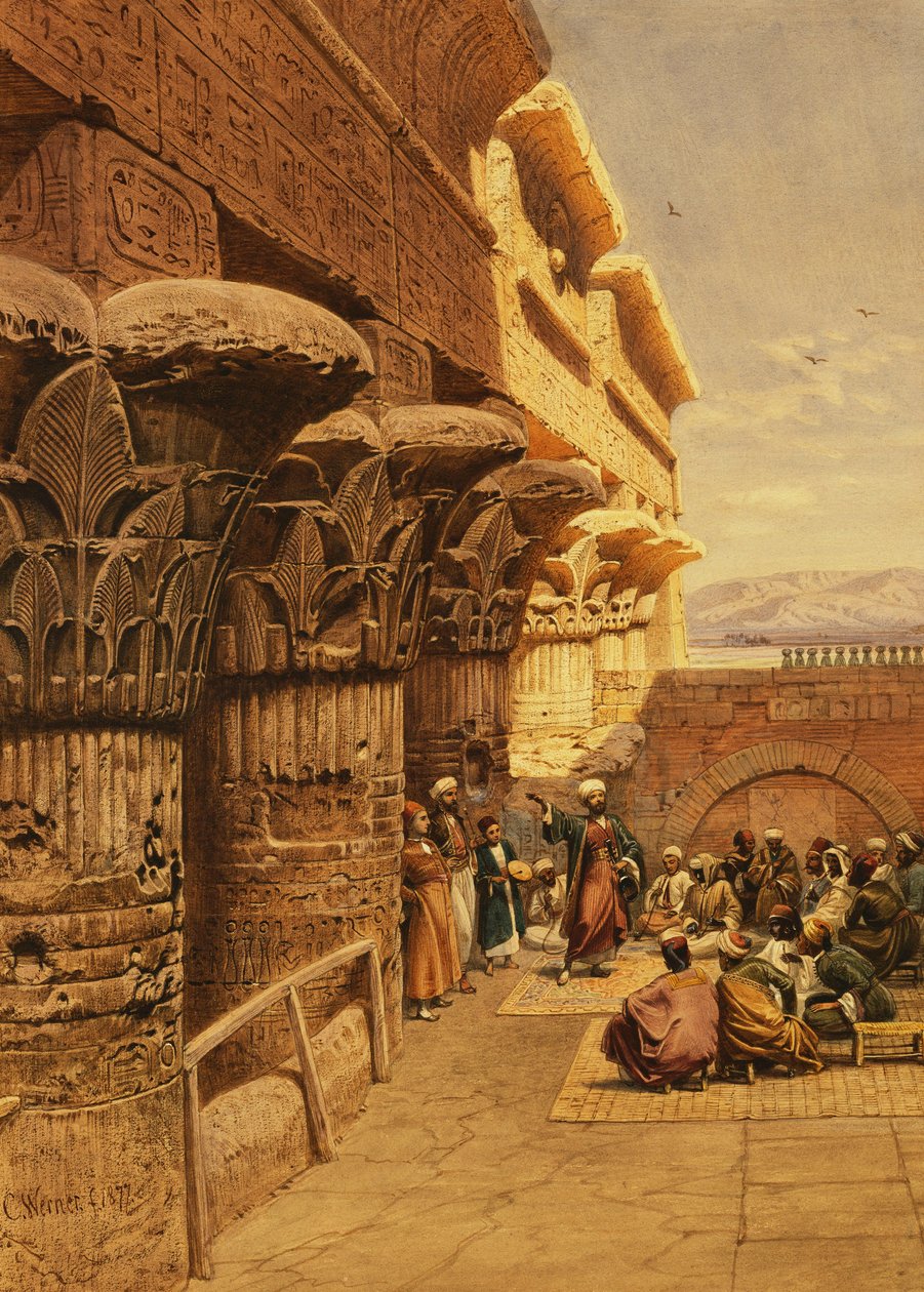 Hudebníci ve Philae, 1877 od Carl Friedrich Heinrich Werner