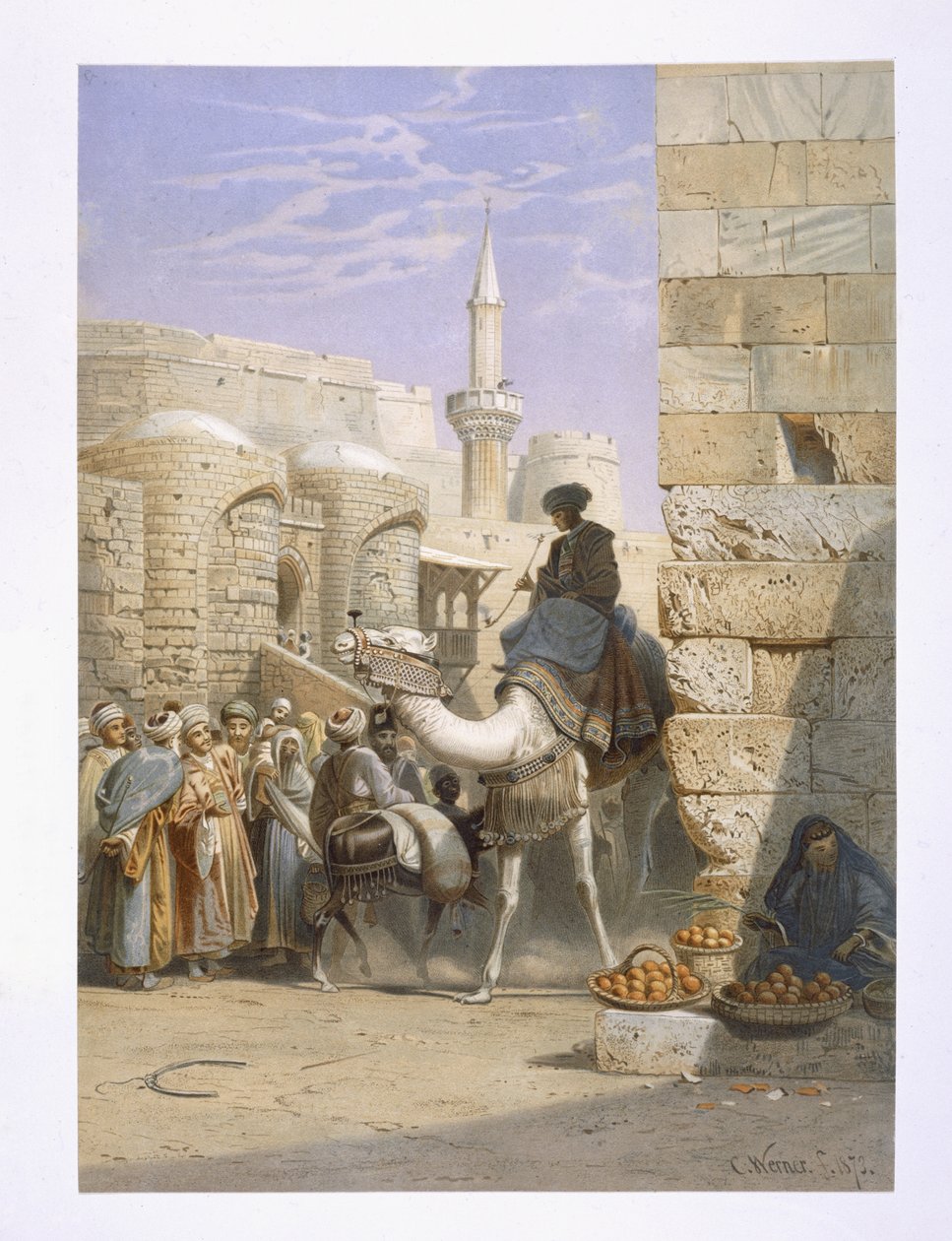 Pouliční život v Káhiře od Carl Friedrich Heinrich Werner