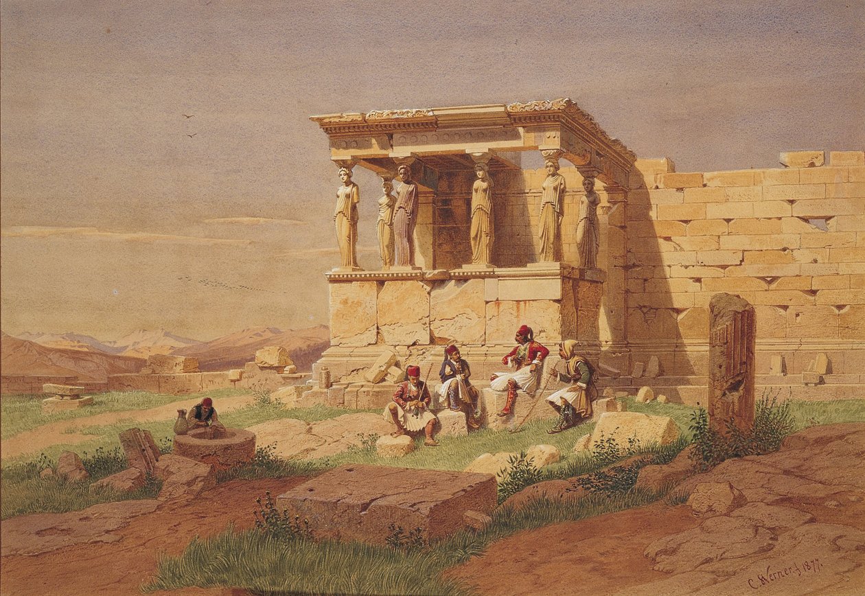Erechtheion. Veranda Caryatids, 1877 od Carl Friedrich Heinrich Werner