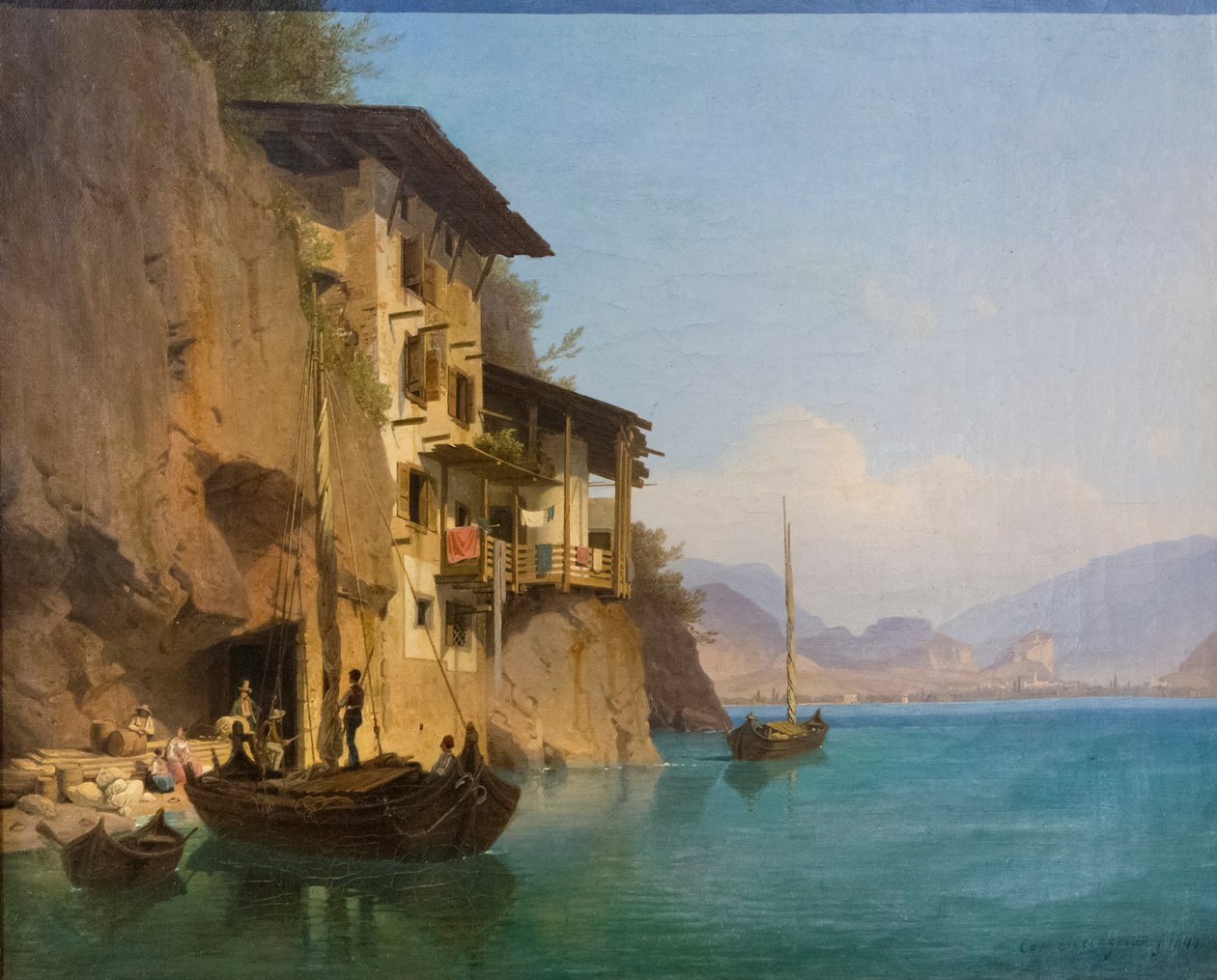 Ponale-taverna Gardajärvellä od Carl Friedrich Heinzmann