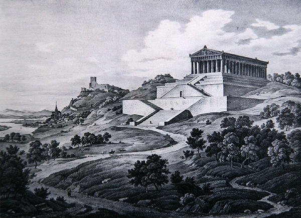 Walhalla (litho) od Carl Friedrich Heinzmann