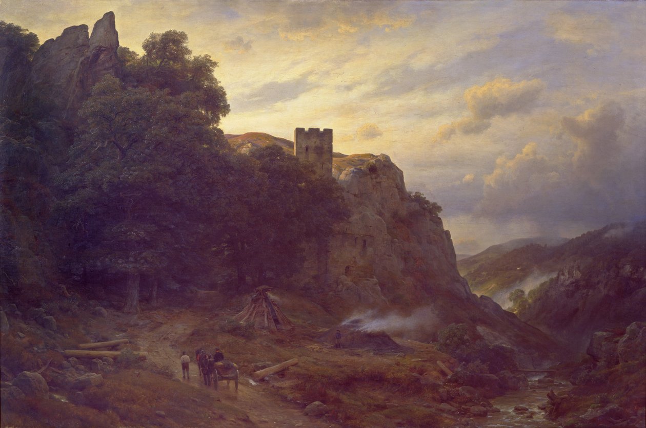 Hrad v Eifelu od Carl Friedrich Lessing