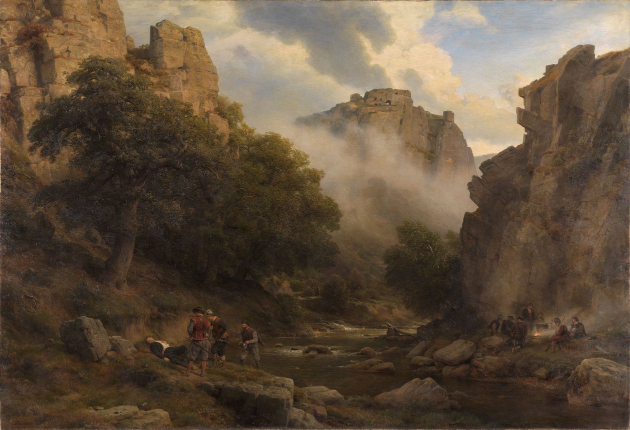 Údolí Bode v Harzu od Carl Friedrich Lessing