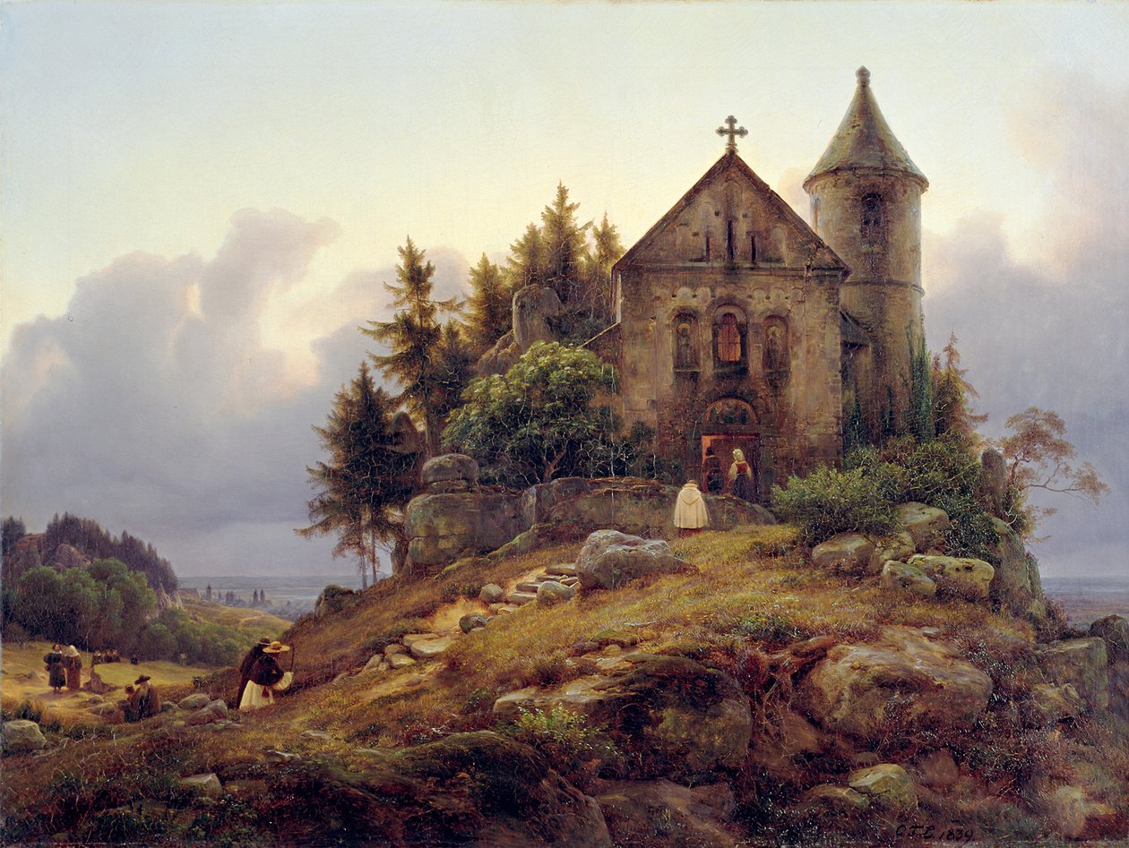 Lesní kaple od Carl Friedrich Lessing