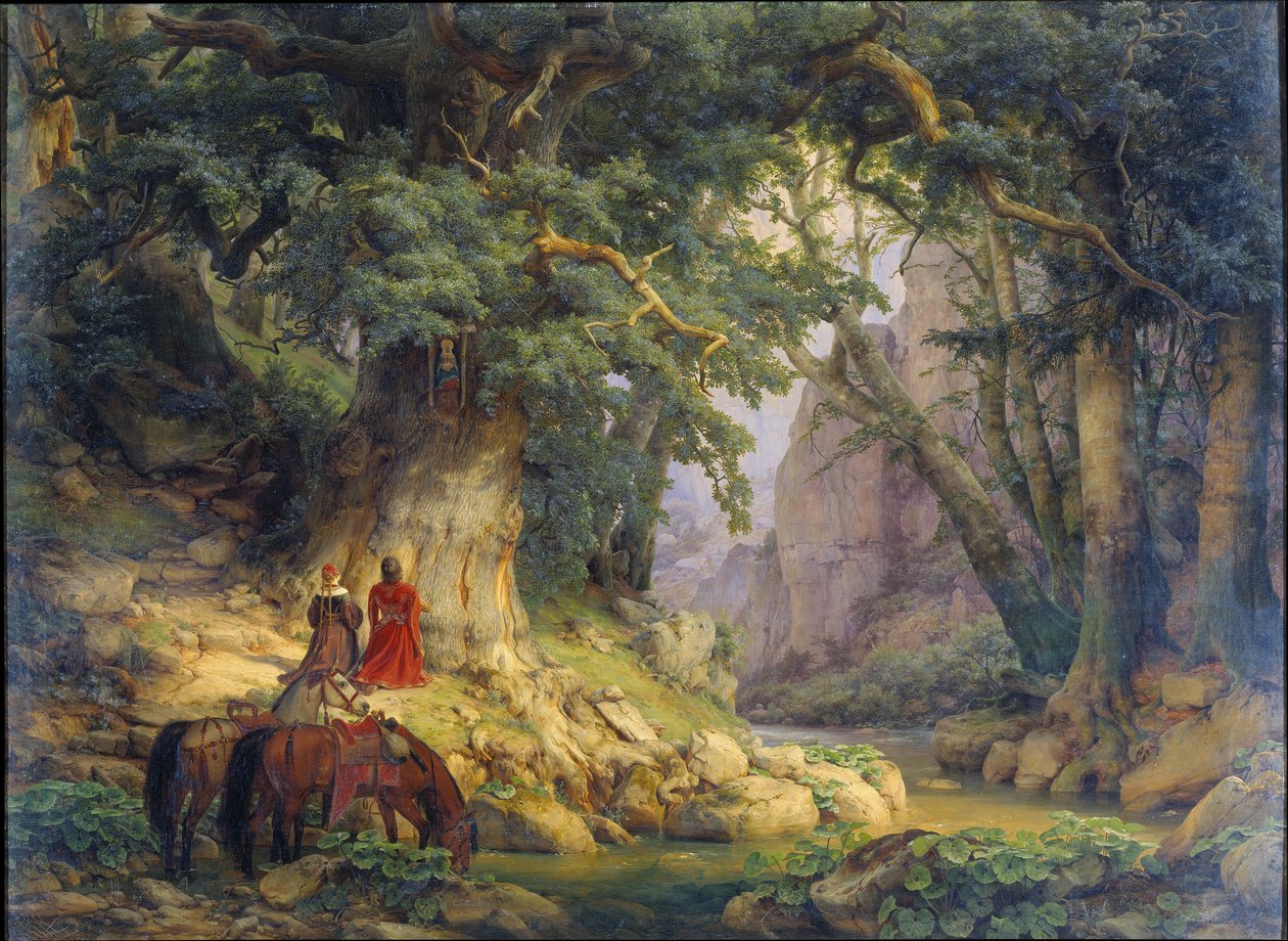 Tisíciletý dub od Carl Friedrich Lessing