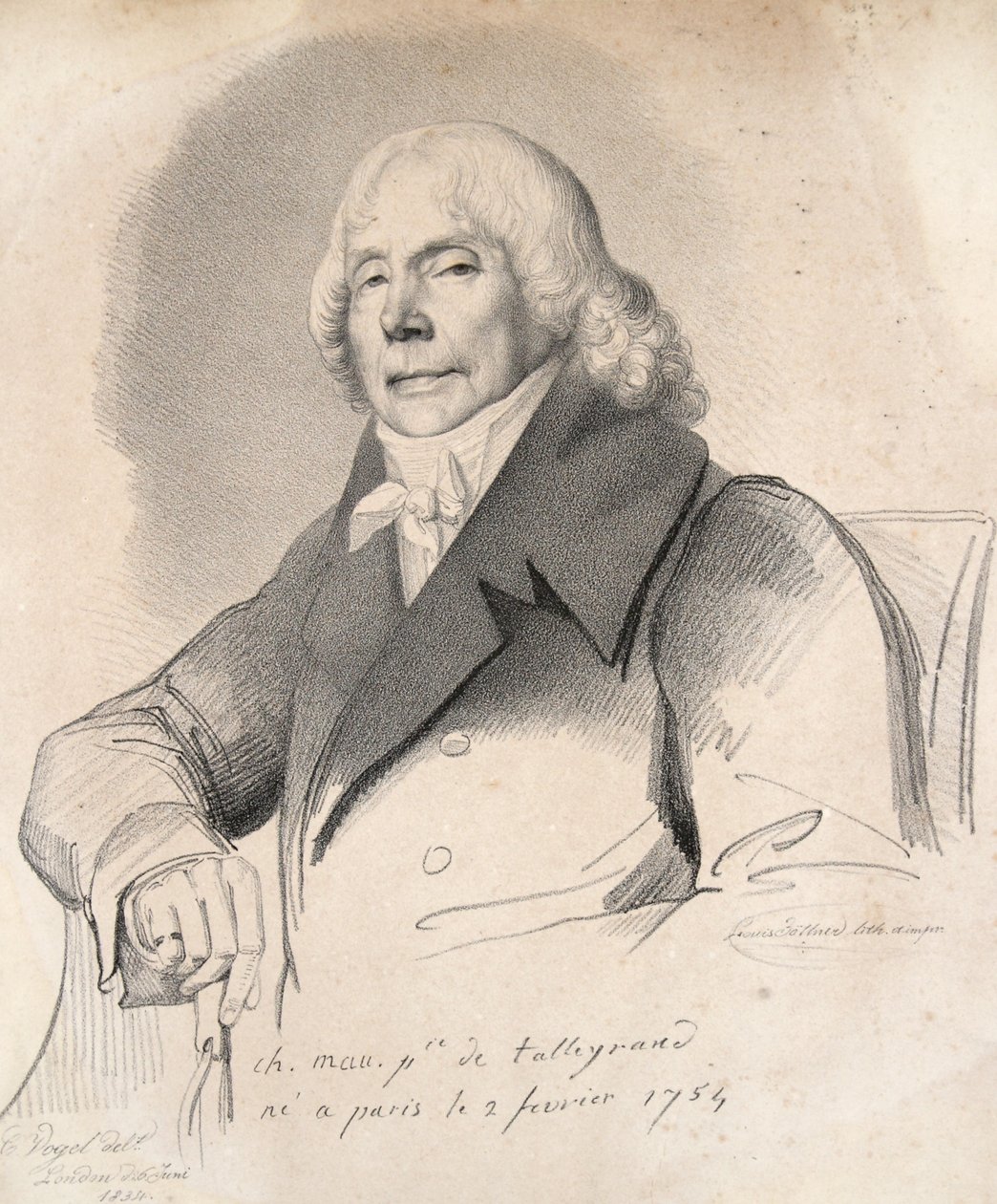 Charles Maurice Prince de Talleyrand, hospoda. 1834 od Carl Friedrich Otto Vogel