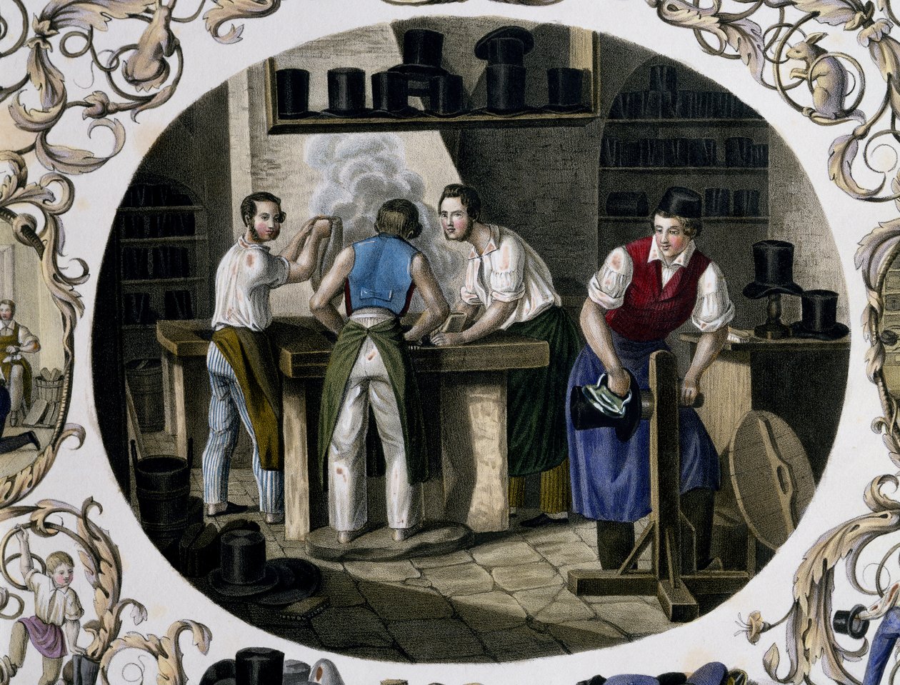 Kloboučnický obchod od Carl and Geiger Peter Johann Nepomuk Kunz