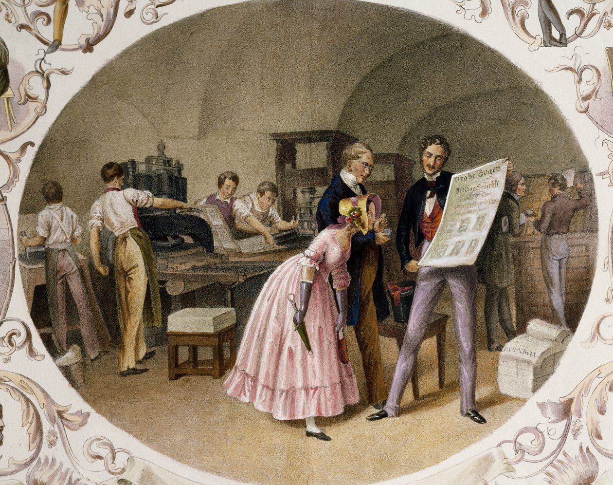 Interiér tiskárny od Carl and Geiger Peter Johann Nepomuk Kunz