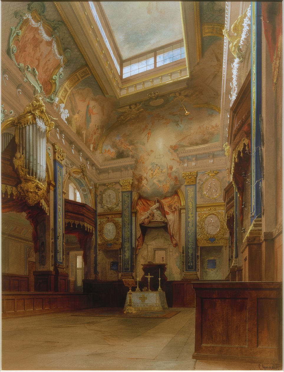 Kaple v paláci Charlottenburg od Carl Georg Anton Gräb